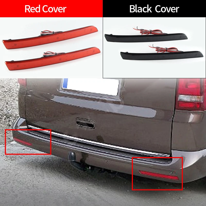 

2PCS For VW T5 Transporter / Caravelle / Multivan (Facelifted) 2012-2016 Car LED Rear Bumper Lights Brake Stop Tail Signal Lamps