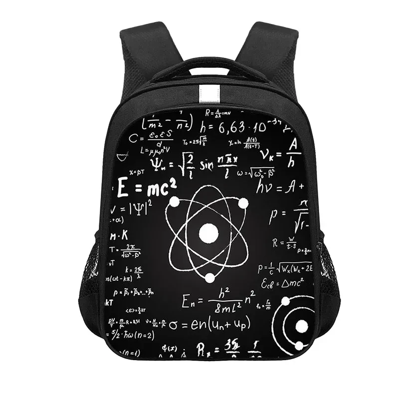 Sac à dos de géométrie de formule mathématique pour adolescents, sac à dos scientifique, sac de jour pour garçon et fille, sacs d'école pour enfants, sac à dos pour femme, sac de livre pour enfant, 16 pouces