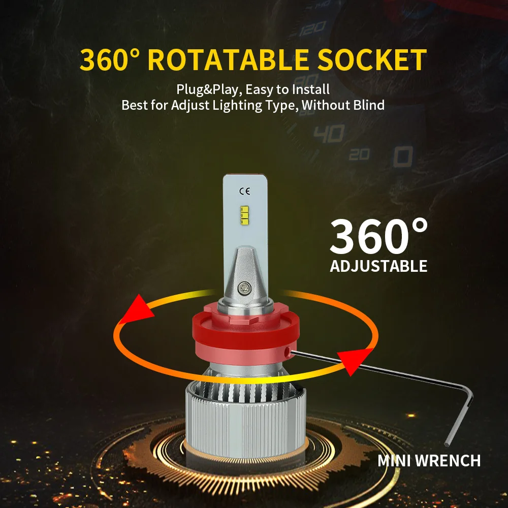 Zdatt H1 H7 LED سيارة العلوي 110 واط CANBUS لمبة H8 H9 H11 HB3 9005 HB4 9006 9004 HB1 9008 H13 50000LM 6000 كيلو مصباح 12 فولت أضواء #4