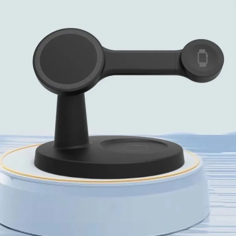 Wireless 3 In 1 Magnetic Charger Stand For Magsafe iPhone 17-12 Pro Max Apple Watch 9 8 AirPods Pro Fast Charging Station