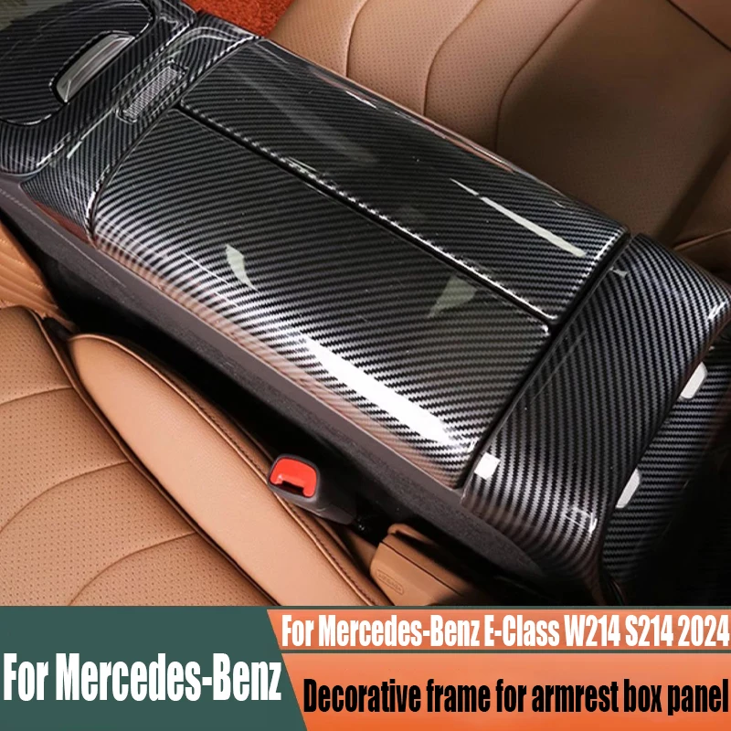 

For Mercedes-Benz E-Class W214 S214 2024 armrest box panel decorative frame car interior decoration accessories