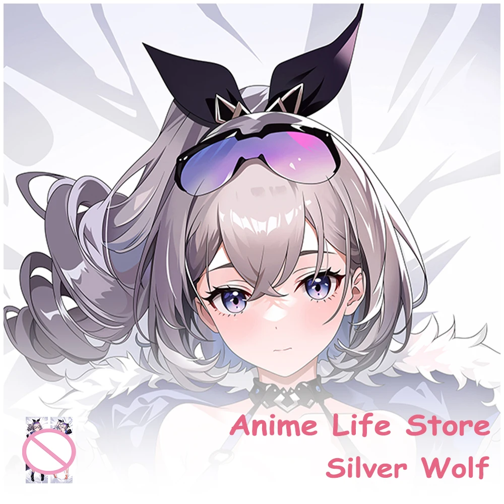 Anime Honkai Star Rail Silver Wolf Dakimakura Pillowcase Hugging Body Cosplay Props Otaku Bedding Cushion Covers Decor Room