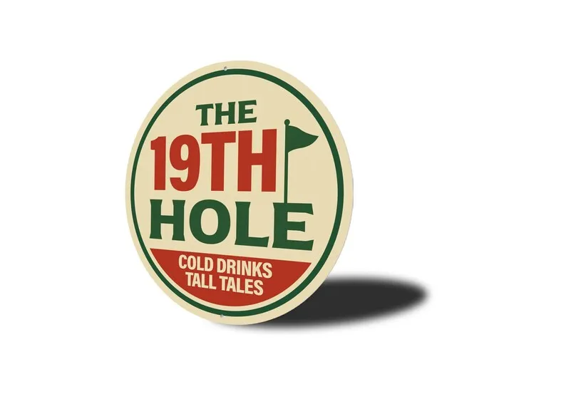 19th Hole Metal Sign, Golf Bar Sign, Golf Cabin Decor, Golf Lover Gift, Golfer Man Cave, Bar Wall Sign, Bar Signs For Men