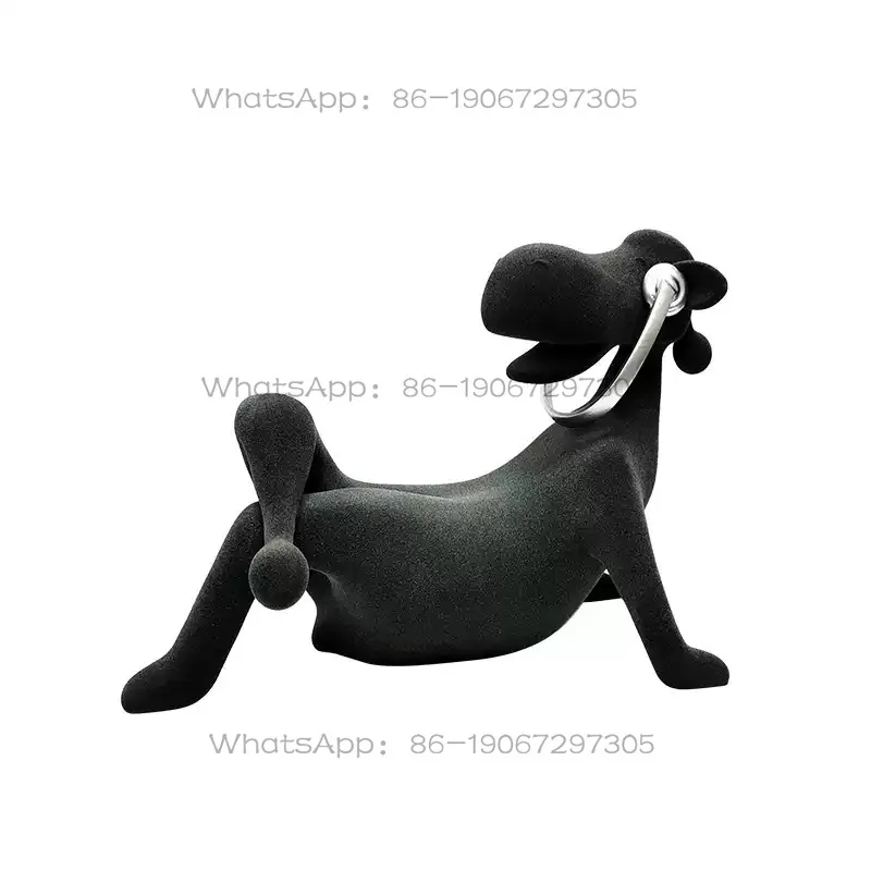 Modern Minimalist Flocking Headphones Animal Sculpture Model Room Study Light Luxury Soft Decoration Art Ornament Advanced Sense