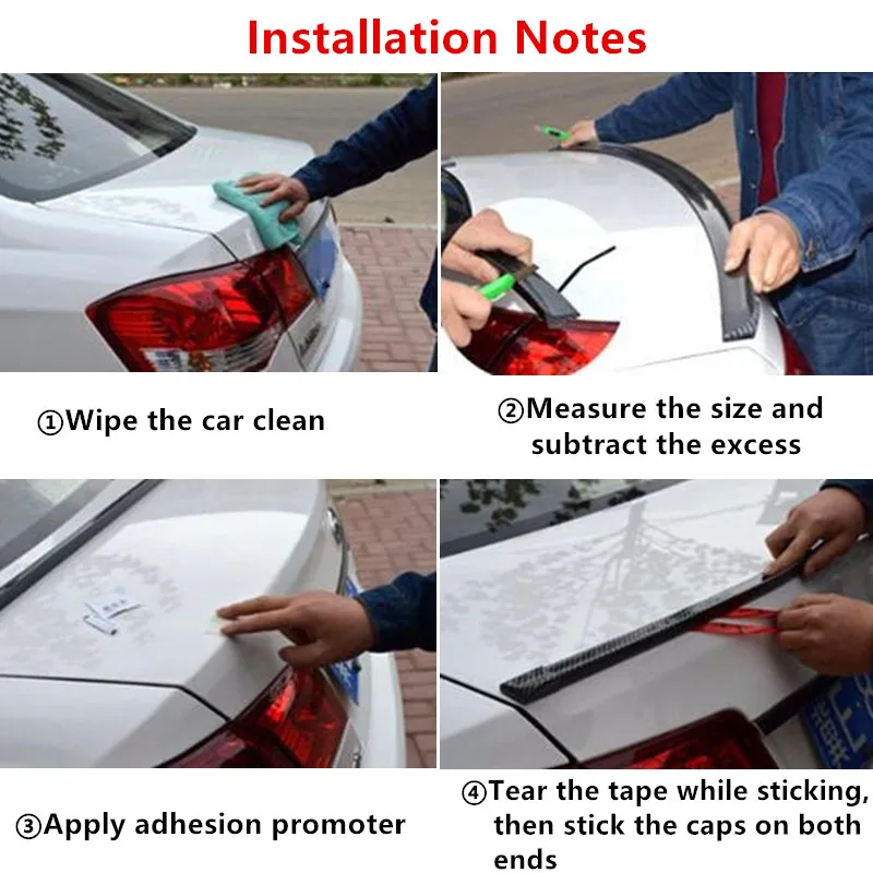 DIY Refit Spoiler Car Styling Carbon Fiber Spoilers Wing Styling For Audi BMW Toyota Honda KIA Hyundai Opel Mazda Ford Skoda