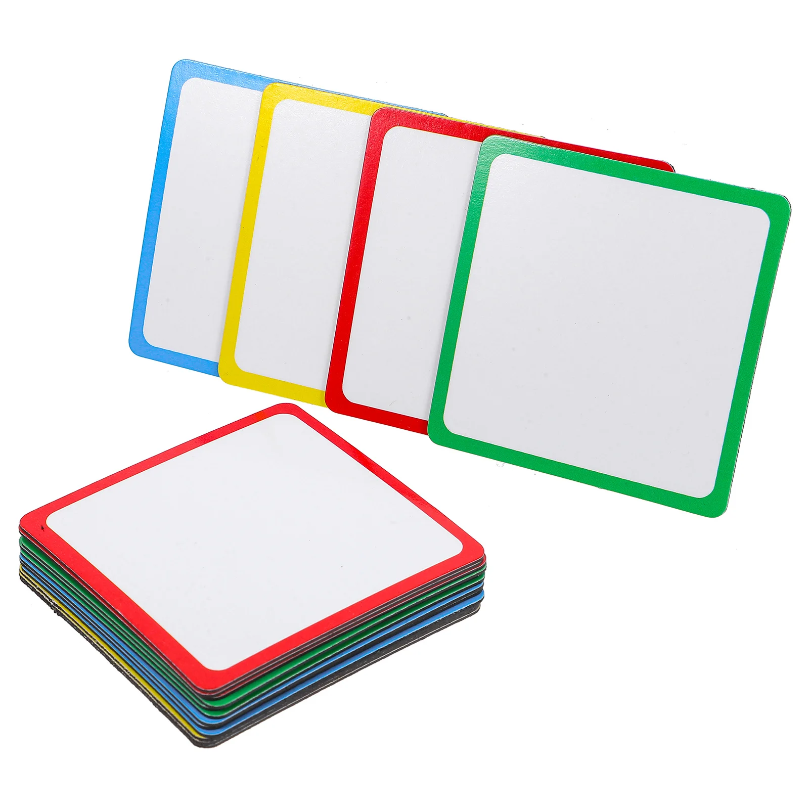 

16 шт. пустые карты, сухое стирание для классной комнаты, офиса, розничная торговля, квадратный дизайн, магнитные этикетки для досок, многоразовая система маркировки