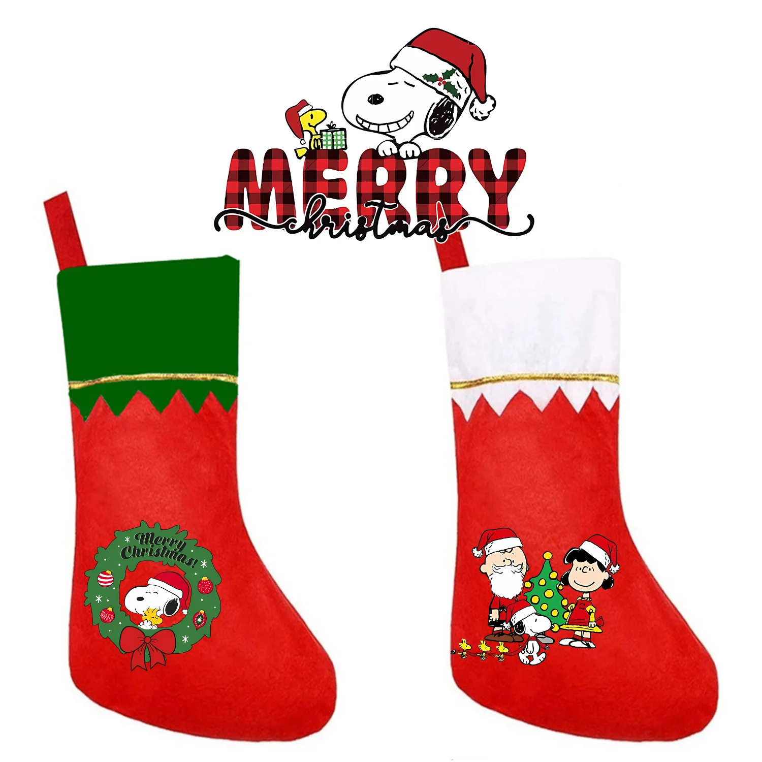 سنوبيس عيد الميلاد معلقة جورب أنيمي مهرجان لوازم الحفلات اكسسوارات غرفة جديدة الديكور الدعائم شجرة عيد الميلاد موقد زخرفة جورب #1