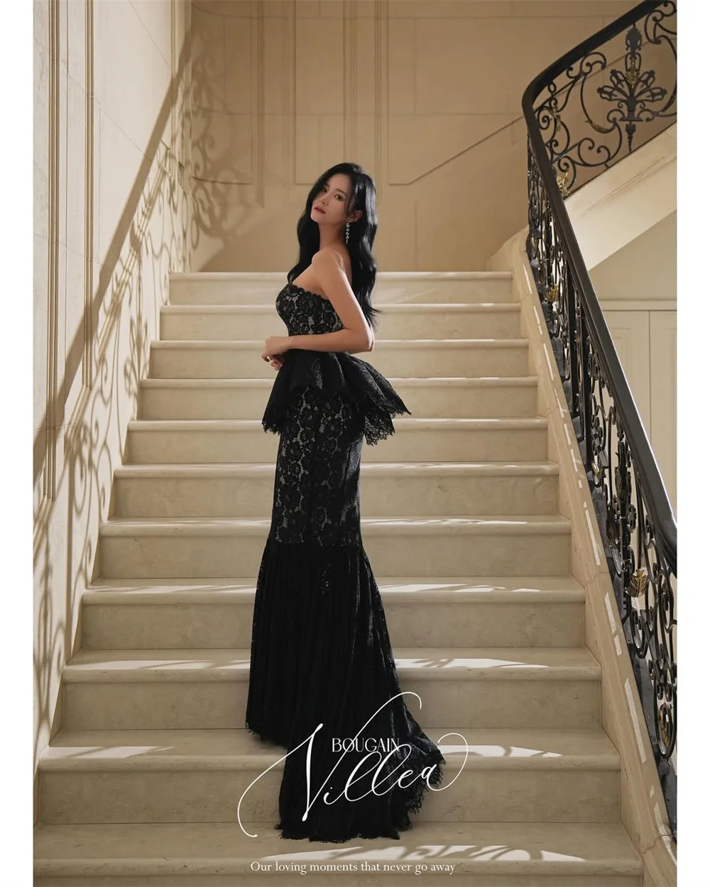 Eleganckie czarne sukienki wieczorowe z koronki, koreańskie sesje zdjęciowe ślubne, sukienki syreny z dekoltem w serduszko, długie sukienki na przyjęcie, gorset, szyte na miarę, 2026