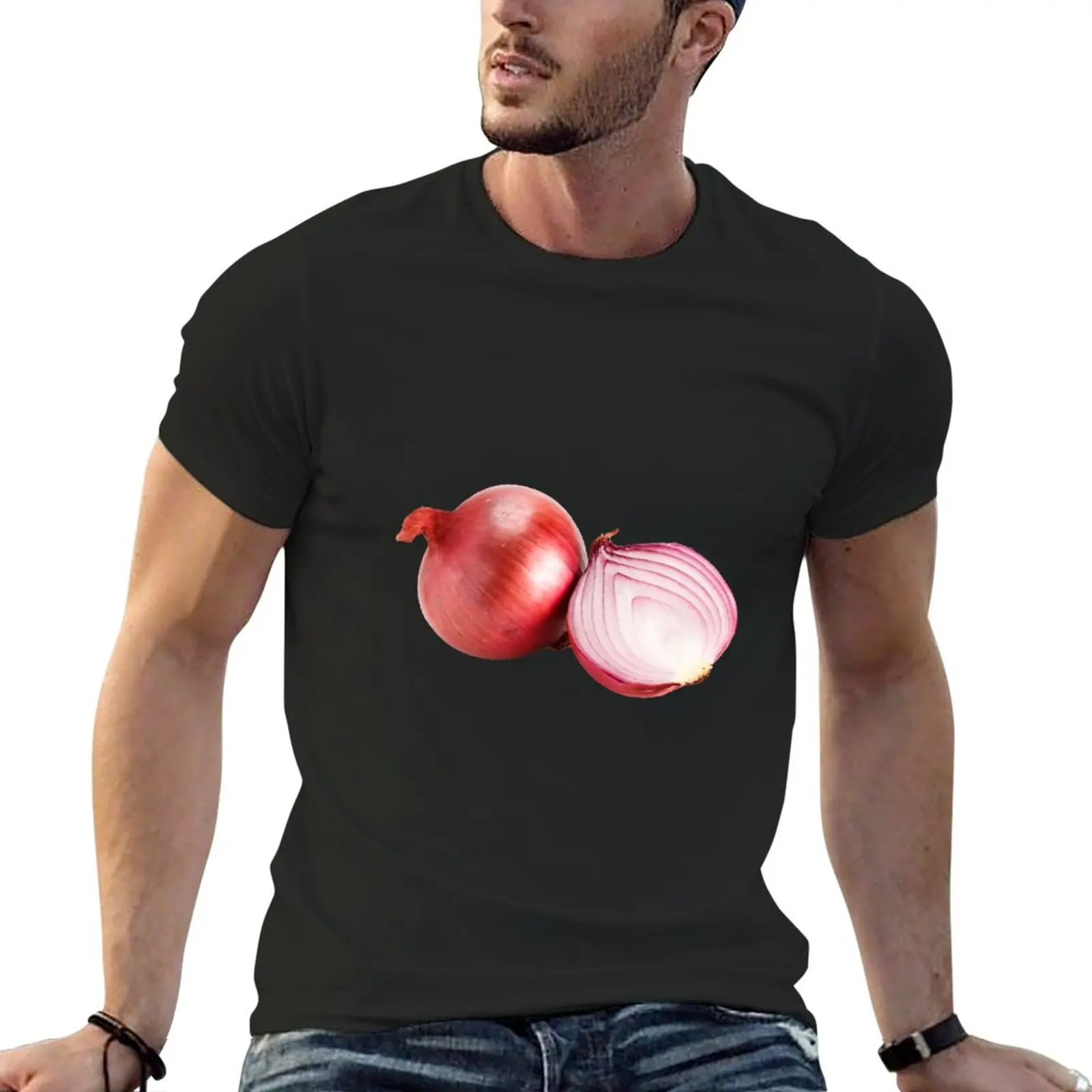 New Red onion T-Shirt heavyweight t shirts custom t shirts Oversized t-shirt custom t shirt mens graphic t-shirts