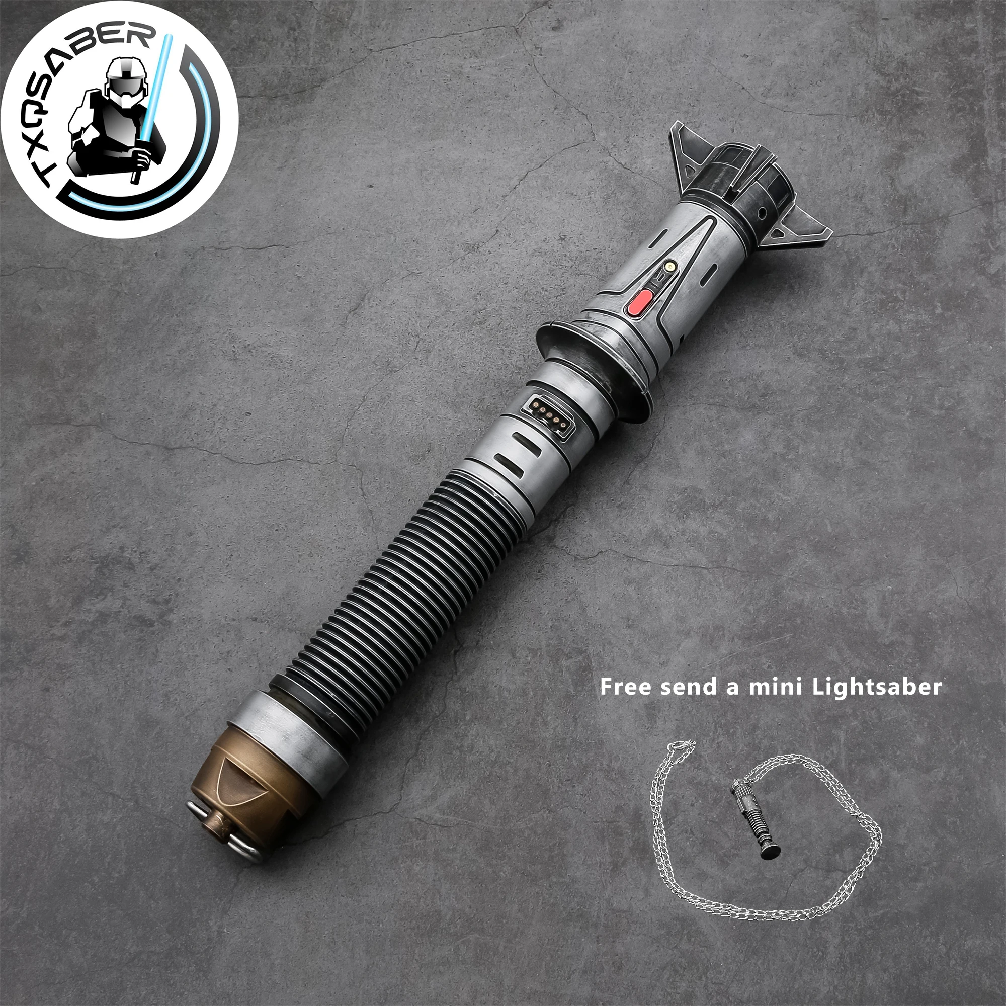 

TXQSABER Replica Lightsaber Baylan Heavy Dueling SD RGB Pixel Metal Hilt Light Saber Parts Lasersword for Adult Cosplay Toys