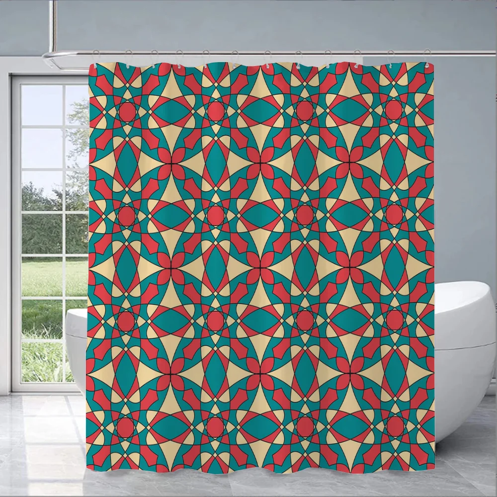 Irregular Pattern Bathroom Shower Curtain for Quarto Folding Partition Curtains Accessories Bath Bedrooms Houses Rooms the Home