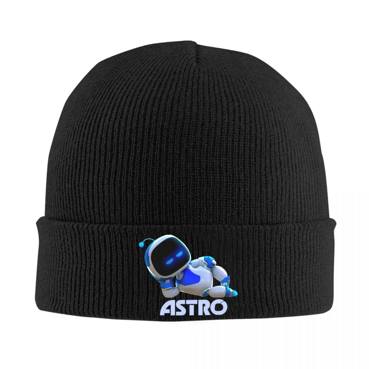 ASTRO BOT Rescue Mission Beanie Hats Bonnet Hats Unisex Adult Retro Gym Skullies Beanies Autumn Graphic Elastic Caps