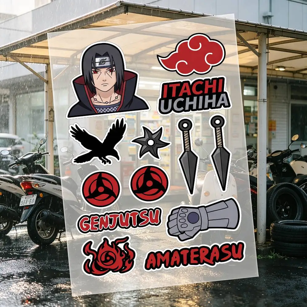 Anime N-Naruto Characters Uchiha Itachi Motorcycle Stickers Are Reflective Durable Easy To Peel And Highly Decorative