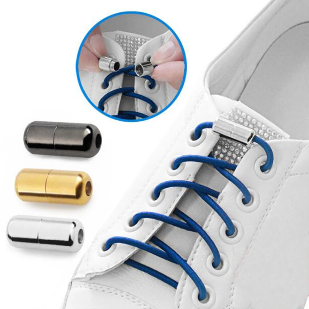 

2 PCS Shoelaces Semicircle Buckles No Tie Buckle Connector For Shoes Sneakers Shoelace Quick Tie Shoe Laces Metal Ties Lock