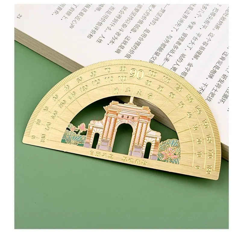 Picture 6: 4pcs/set Creative ruler brass bookmark