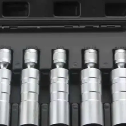 7pcs Spark Socket Set with Magnetic Sockets for 3/8 Inch Wrench Includes Complete Range of Sizes for Spark Servicing