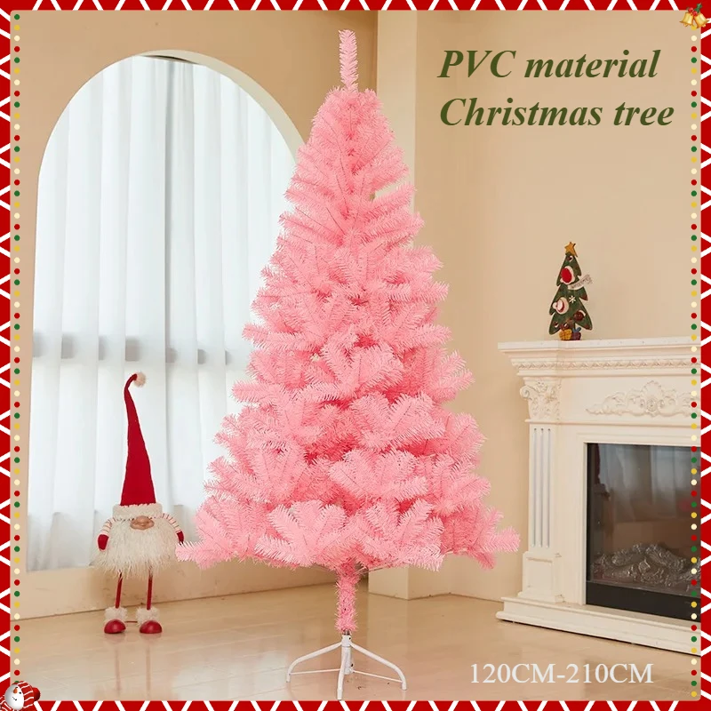 

Large Christmas Tree 1.2m-2.1m Pink PVC Encrypted Christmas Tree Indoor and Outdoor Family Christmas Atmosphere Decoration