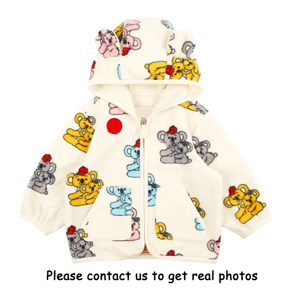 شتاء 2025 الكورية BE الفتيات الفتيان الصوف الكرتون طباعة هوديس ملابس خارجية الاطفال أفخم البلوز سترة السراويل ملابس الأطفال مجموعة