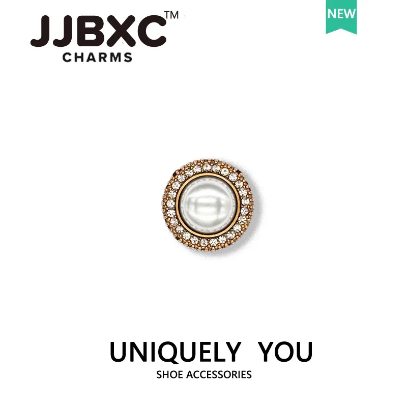 معدن JJBXC سحر إبزيم حذاء إكسسوارات الأحذية المعدنية الرجعية لؤلؤة النحل فراشة DIY الأزياء والأحذية الزينة