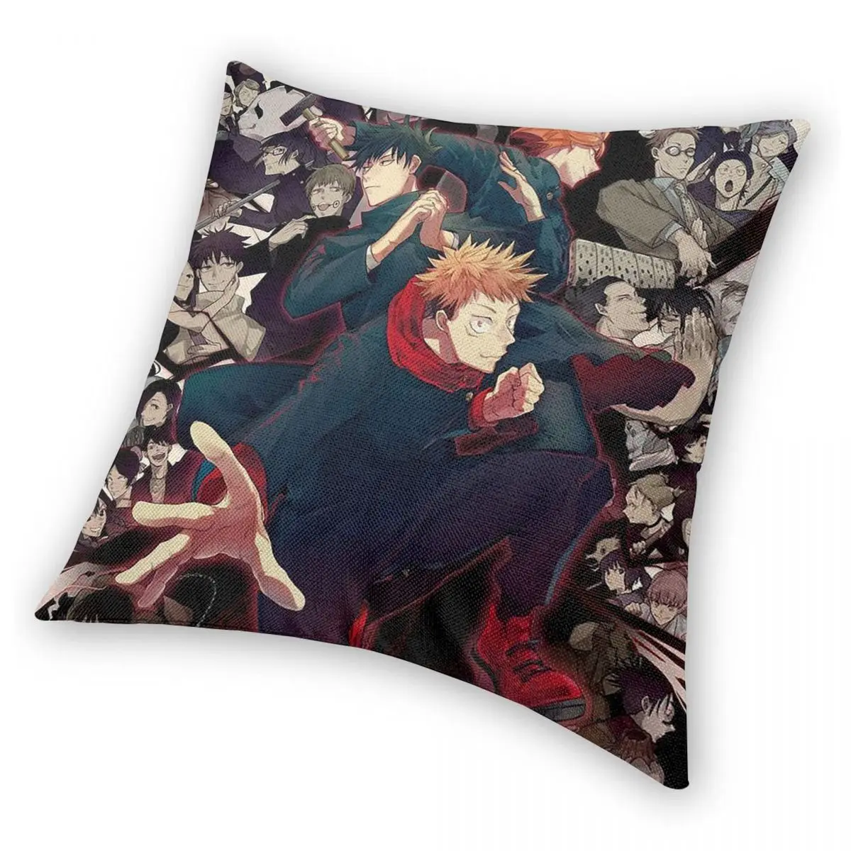 

Megumi Besto Friendo Jujutsu Kaisen Sukuna Anime Square Pillowcase Pillow Cover Comfort Throw Pillow For Home Living Room
