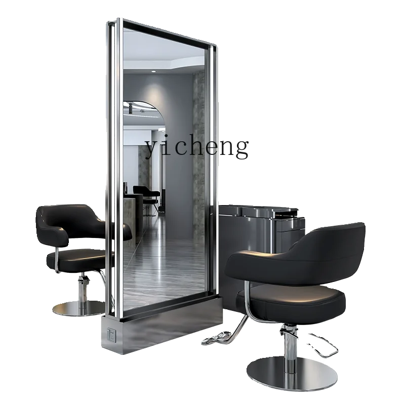 HSN barber shop hair cutting mirror table hair salon single-sided wall-mounted mirror double-sided floor-to-ceiling mirror