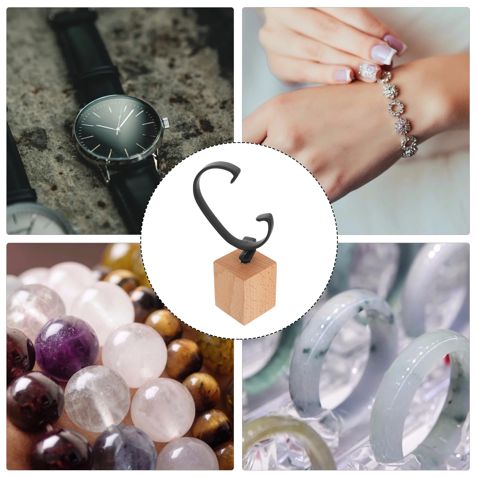 

1 шт. подставка для часов для ювелирных изделий, браслета, основа для хранения из бука, органайзер, витрина, стойка, украшение для дома, офиса, магазина