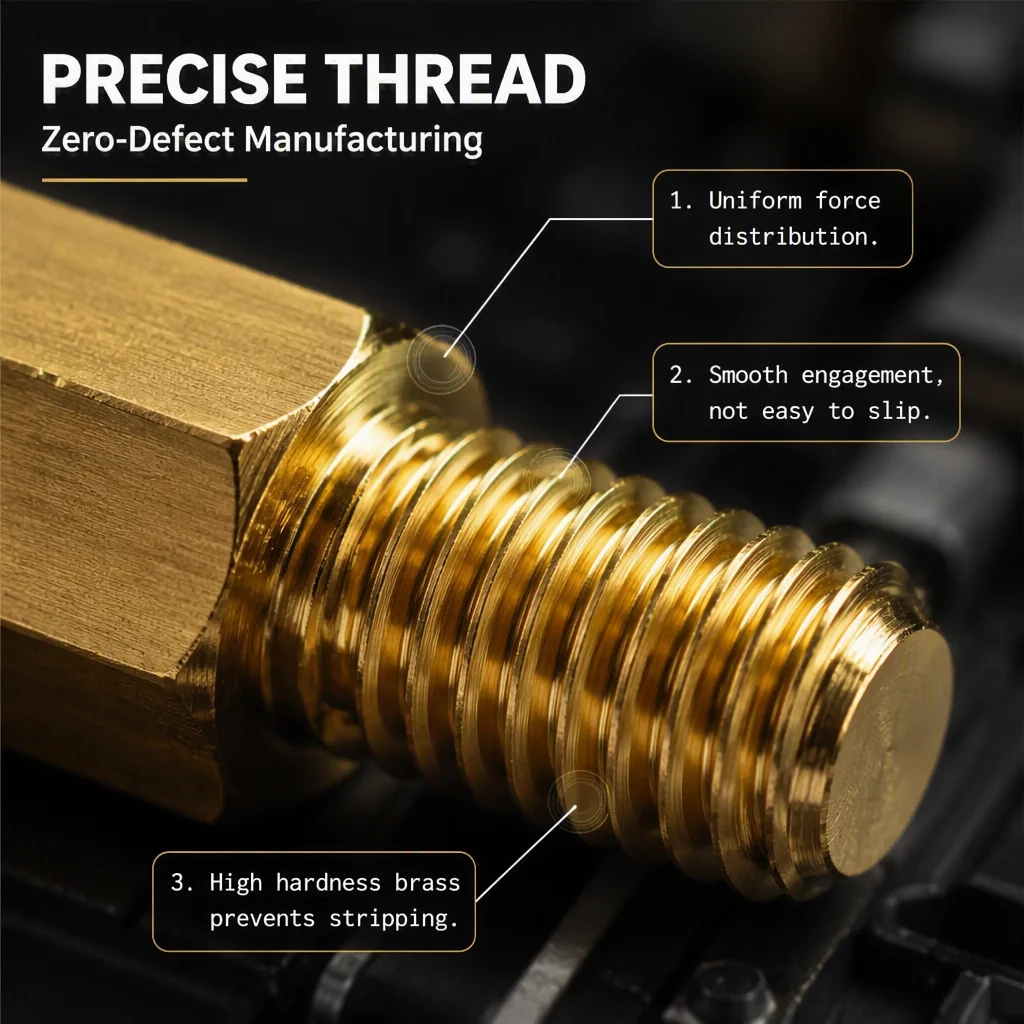 M2 M2.5 M3 M4 M5 Hex Brass Male‑Female Standoff, PCB Threaded Pillar, Motherboard Spacer Bolt Board Rack Stud Screw