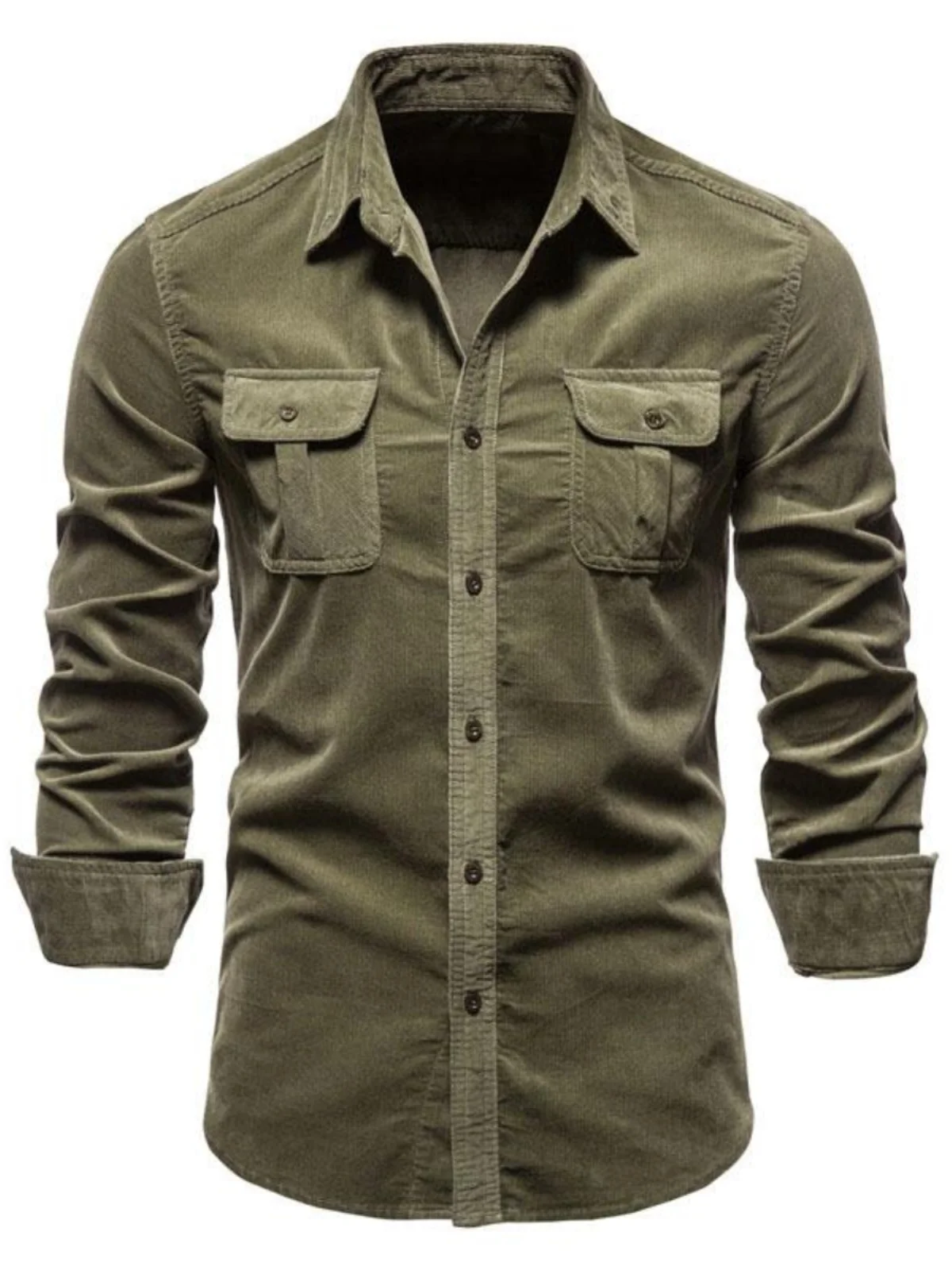 

Men's Corduroy irt Busin Casual Long Sve Youth Faion Wear Resistant s Tops for Autumn Season Chinese Brand