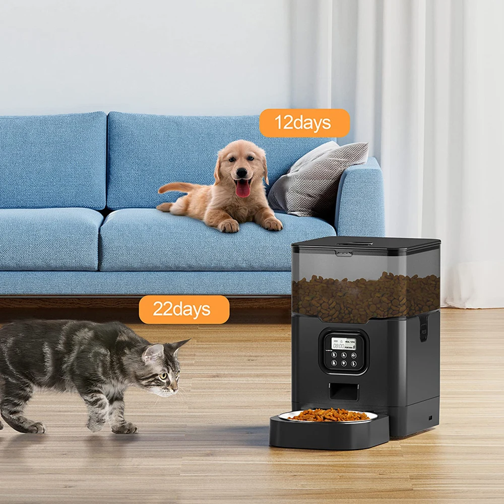 4L Automatic Pet Feeder Large Capacity Tuya APP Smart Cat Feeder Dog Slow Food Dispenser With WIFI Voice Timing Auto Pets Bowl