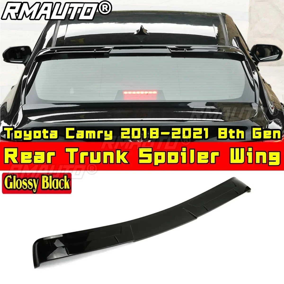 

Для Toyota Camry 2018-2021 8-го поколения, задний спойлер багажника, крыло, задний спойлер, комплект кузова на крыше, автомобильные аксессуары