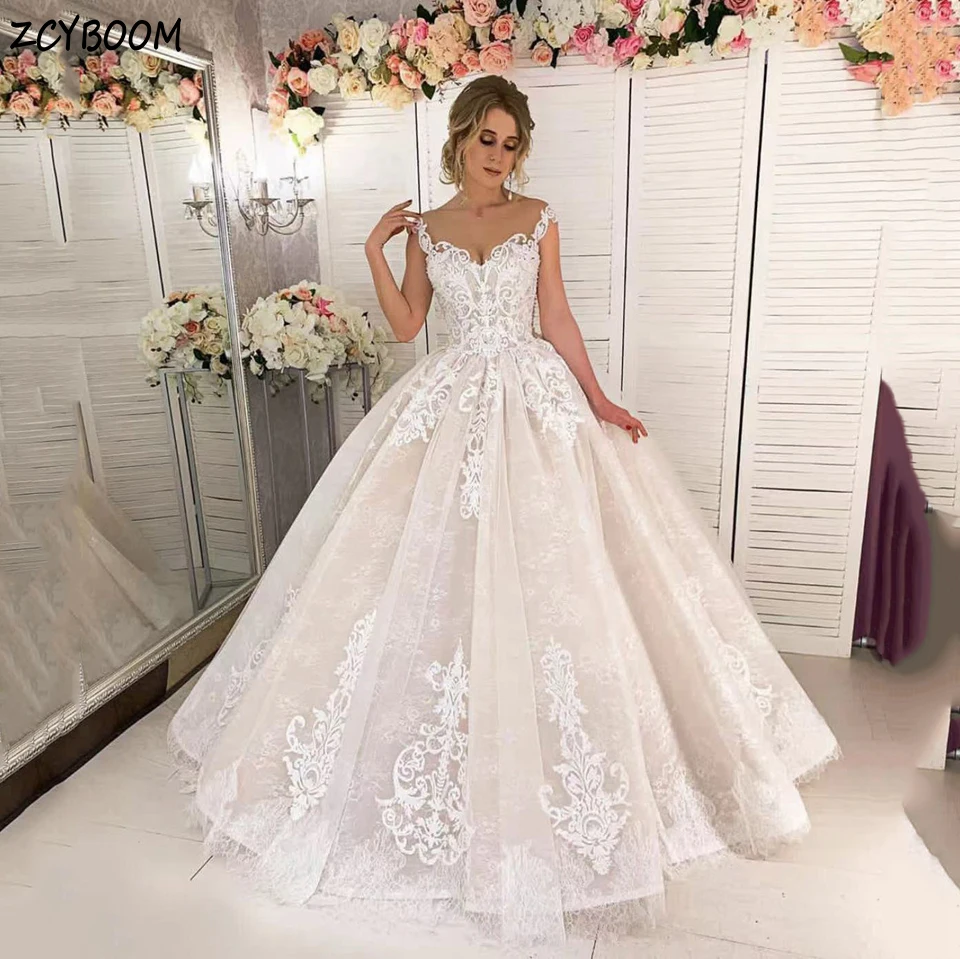 

Customized Spaghetti Strap Lace Appliques Sleeveless Wedding Dress 2025 A-Line Floor Length Sweep Train For Women Bridal Gown