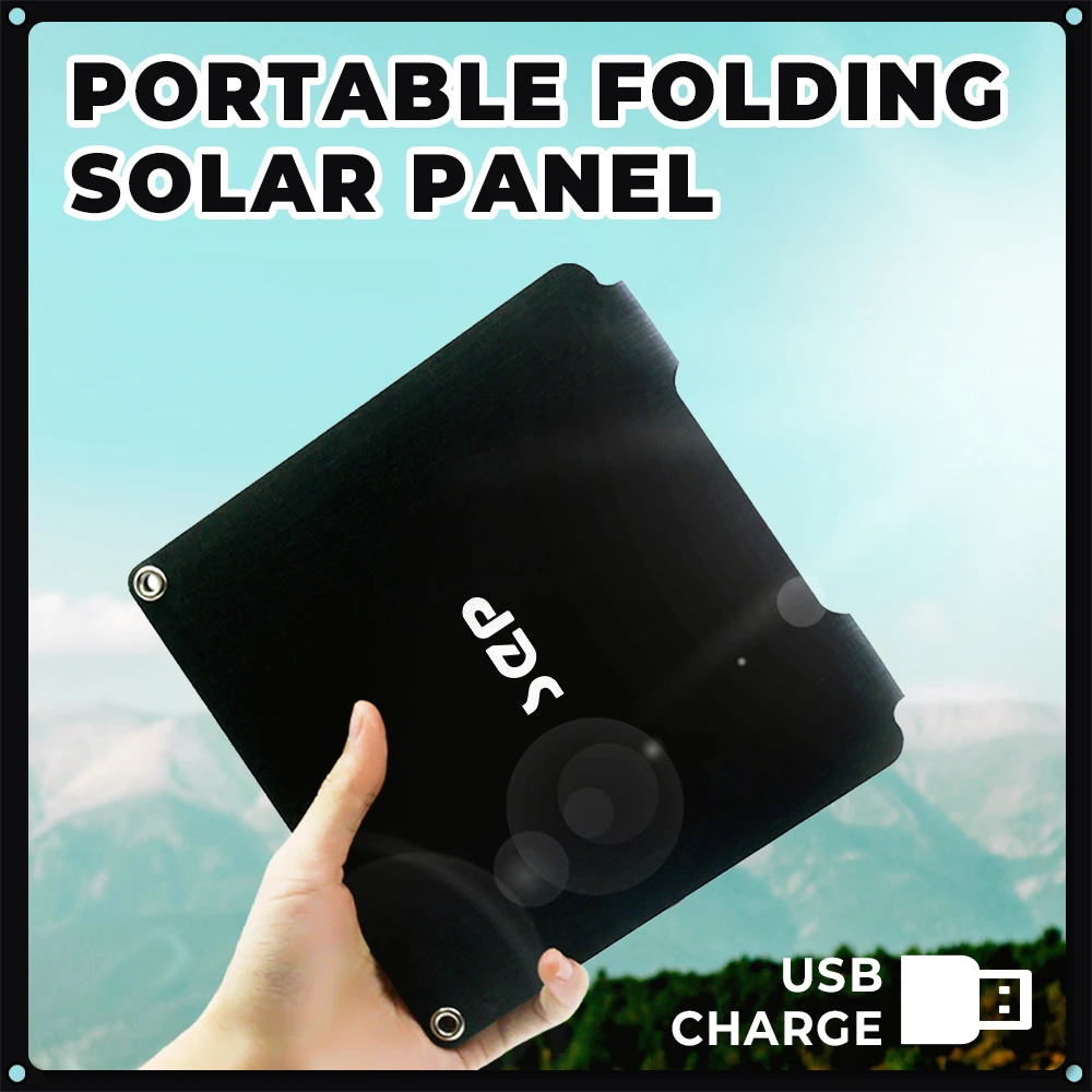 Solar Panel Charger 36W Camping Solar Panel, USB (5V/4A Total Current), Waterproof Compatible With Smartphone Tablet Camping