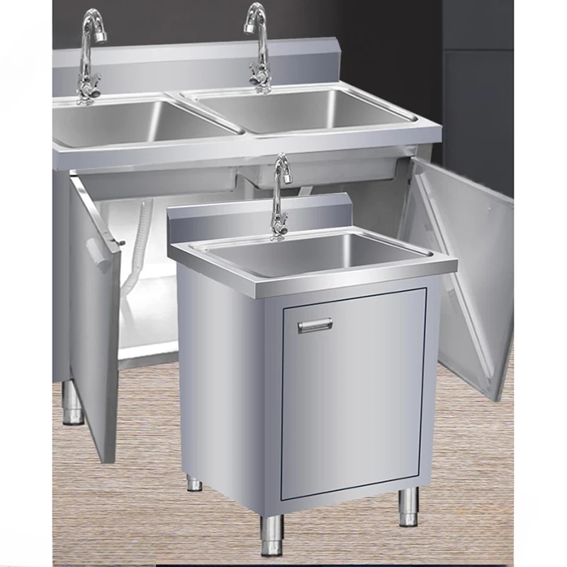 Commercial Metal Kitchen Sinks for Outdoor Cabinet Storage with Operating Table Sinks Modern Minimalist Sink for Dining Room