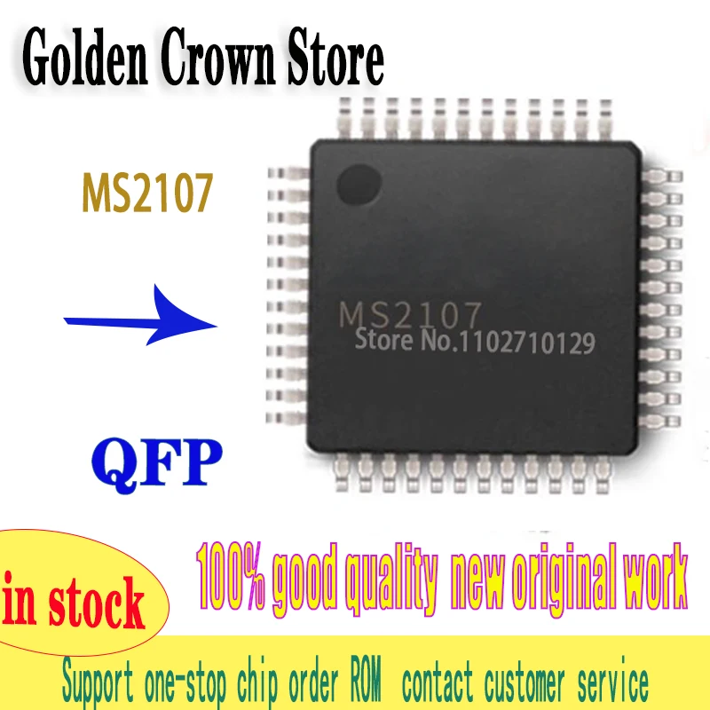 1~100PCS/lot  MS2107 QFP48 Audio And Video Acquisition Processor 100%  work New original In Stock