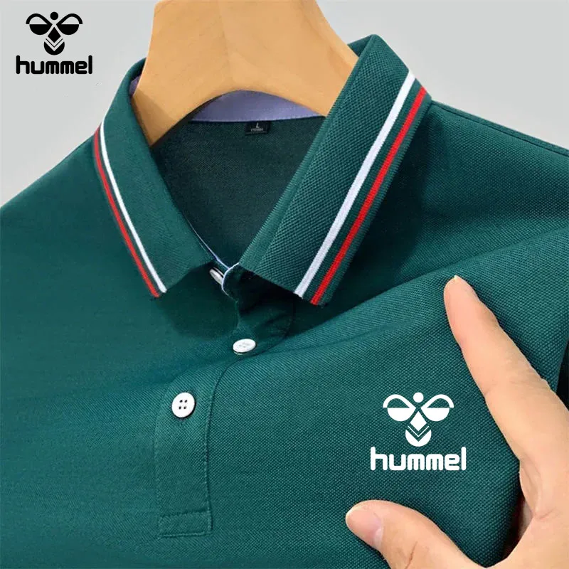 Buy HUMMEL2024 New Men\'s Polo Shirt, Summer T-shirt Casual Shirt, Short Sleeve Men\'s Shirt, Unisex Women\'s Polo Shirt, S-xxxxl