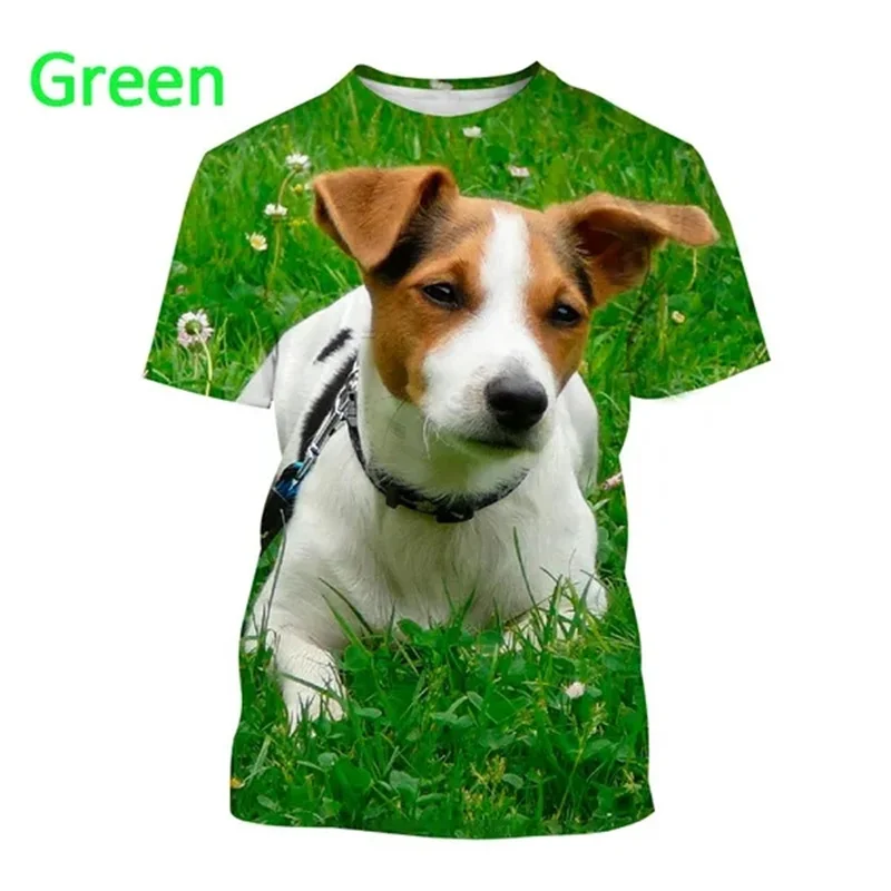 Cute Welsh Corgi T Shirt for Men 3D Active Jack Russell Terrier Printed Tee Shirts y2k Tops Womens Clothing Kawaii Kids T-shirt