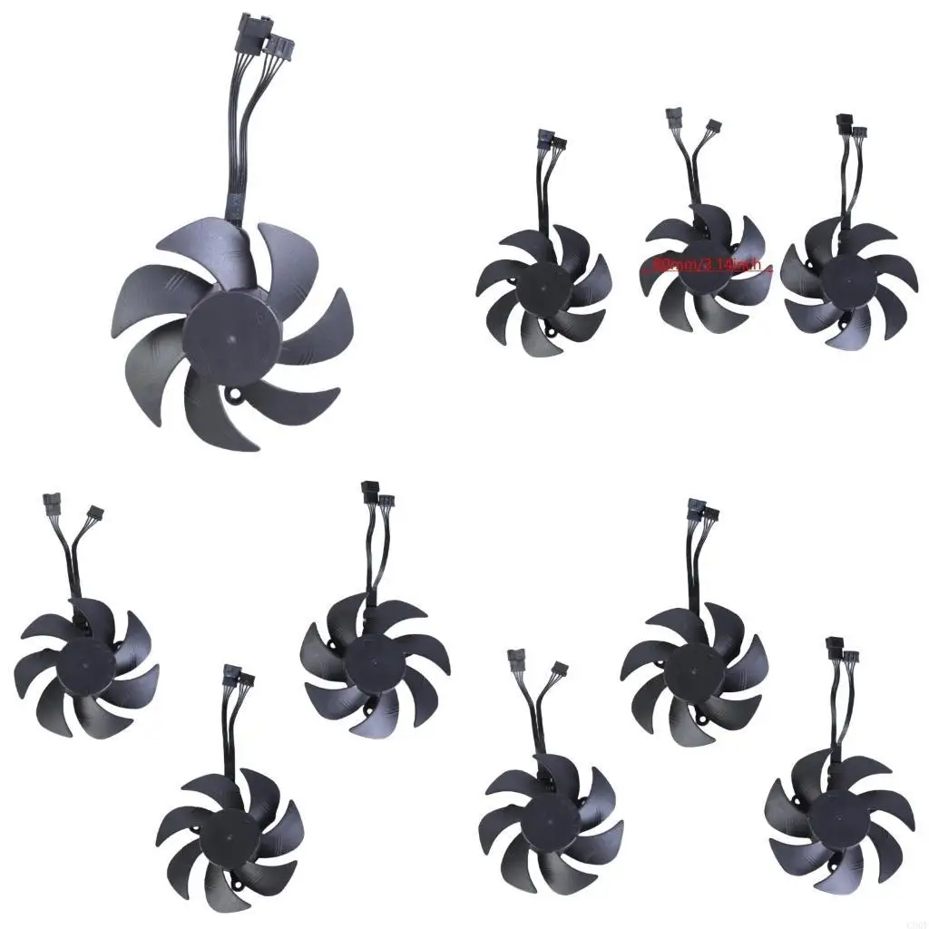 

C90F Graphics Card Cooling Fan For RTX3060 Video Card Optimaled Cooling 4Pin PLA09215S12H Quiet Fan 3PCS