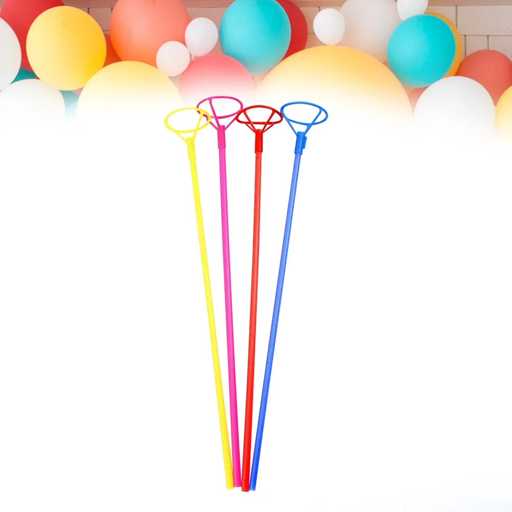 

50pcs Stick Holders 40Cm Aluminum Film Rods Colorful Latex Balloon Trawl Thickened Plastic Sticks Cups For Party Wedding Holiday