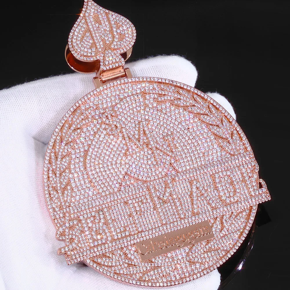 

HHIOk индивидуальный хип-хоп 80 мм кулон с буквой Bling Charm Iced Out Алмазный кулон из твердой меди CZ ювелирные изделия для мужчин