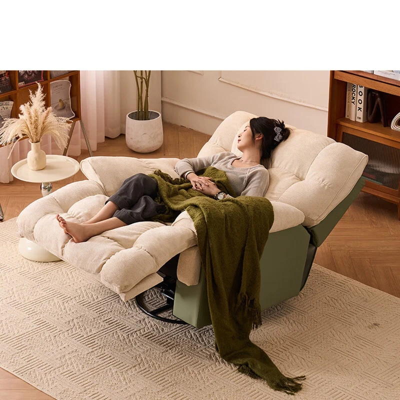 

luxury cloud lazy sofa can lie down and sleep head and other space sofa single sofa electric multi-functional rocking chair