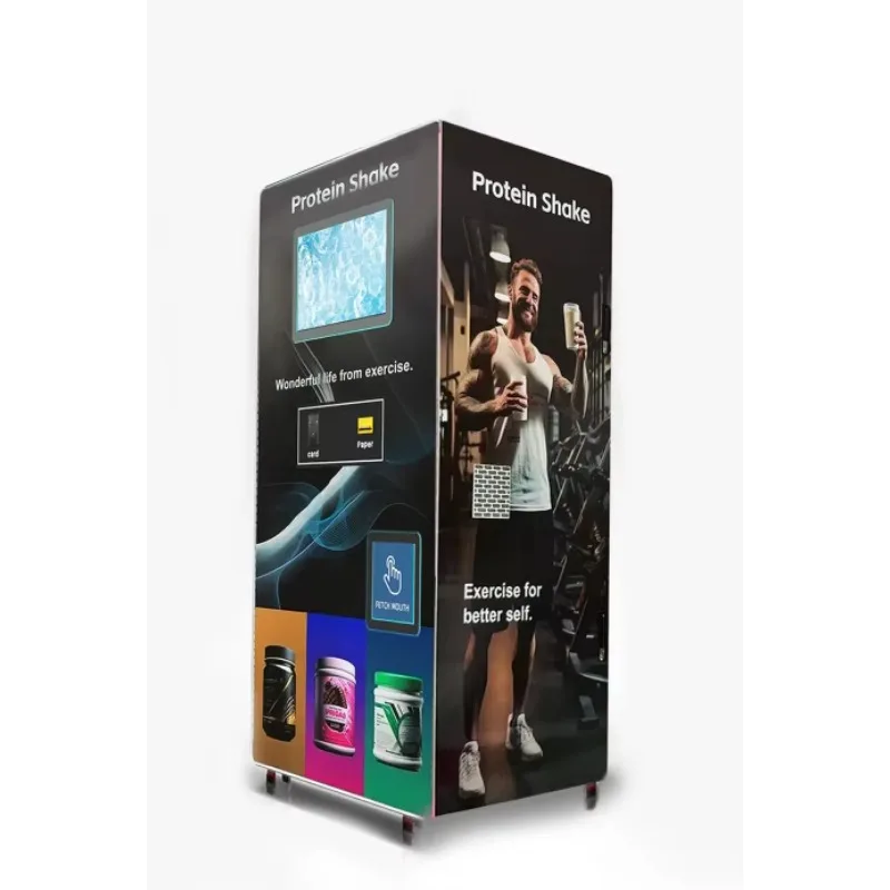 تخصيص الدفع بطاقة الائتمان التجارية شاشة تعمل باللمس البروتين يهز آلات البيع آلة بيع البروتين