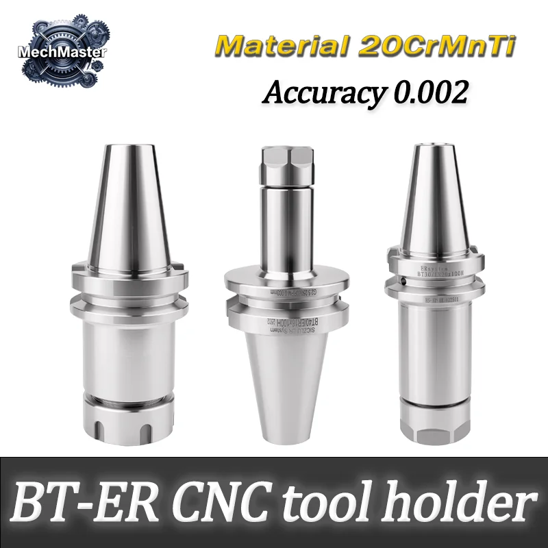 High Precision 0.002 BT30 BT40 Knife Shank ER11 ER16 ER20 ER25 ER32 ER40 70 80 100L Tool Holder for CNC Machining Center Spindle