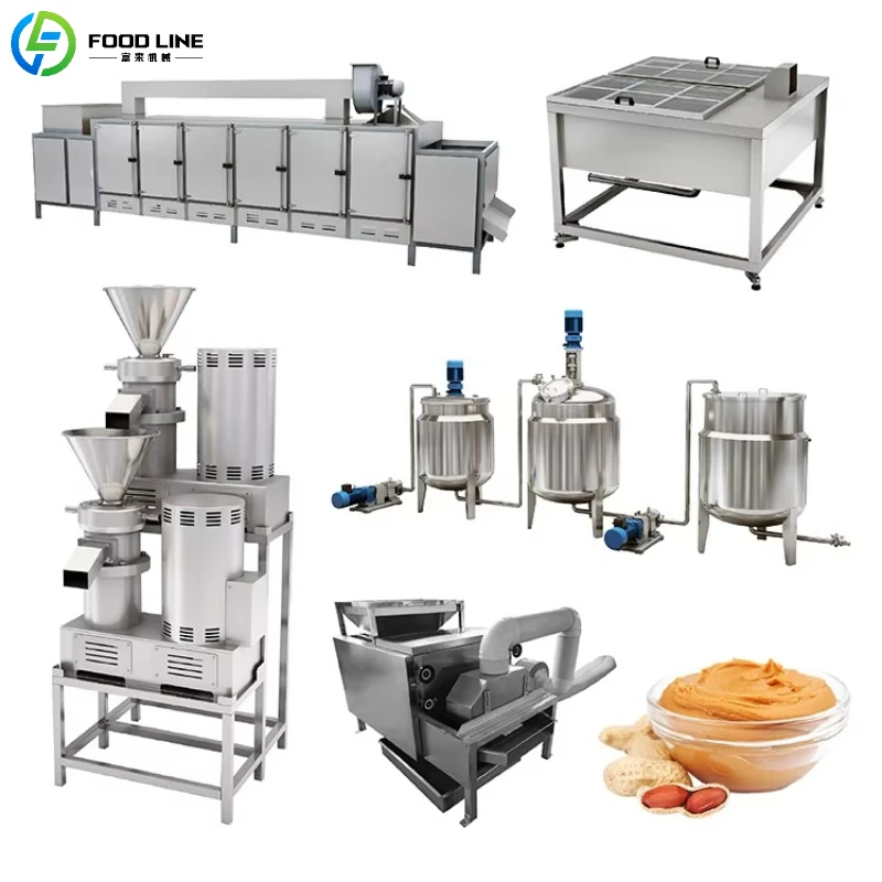 Línea de producción comercial personalizada de mantequilla de pistacho, equipo de procesamiento de crema de nueces de acero inoxidable, fácil de operar