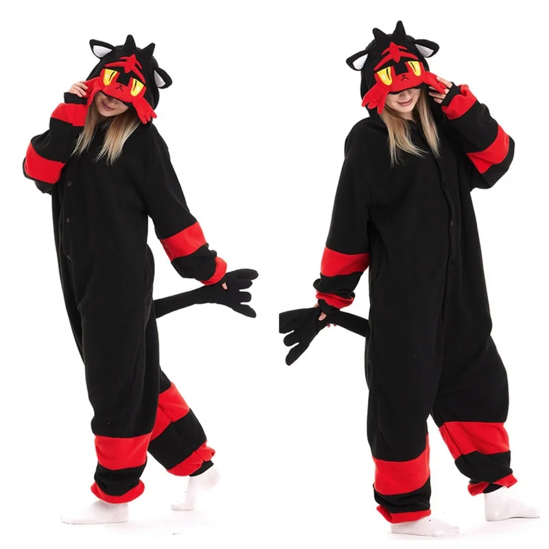 アニメ-ポケモン-リッテン-コスプレ衣装-かわいい-飾る-柔らかいワンピースパジャマ-在宅サービス-フード付きカジュアルウェア-厚くなった-贈り物