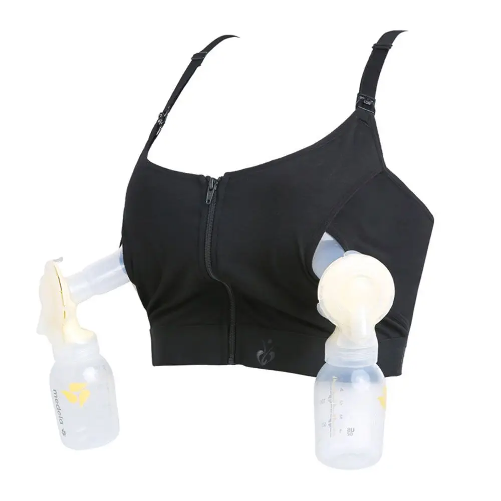 Zipper Plus Size Pregnancy Clothes Special Nursing Bra Maternity Bra For Breast Pump Breast Pump Bra Breastfeeding Pumping Bra