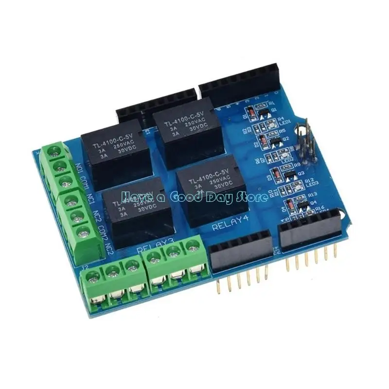 462D 5V Optocoupler Relays Module 4 Channel Switching Device With LEDs And Screw Terminals For Automation