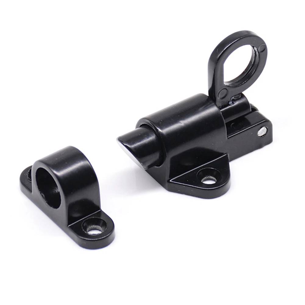 1 Set Latch Bolt Easy To Install With Screws High Quality Spring Loaded 58 X 44 Mm Aluminum Alloy Pull Ring Bounce