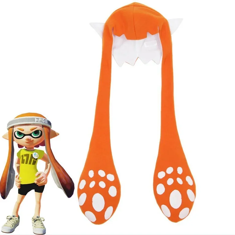 Game Splatoons 2 Inkling Squid Cosplay Hat Winter Balaclava Carniva Halloween Party Cap Costumes Accessories Adult Kids Gift