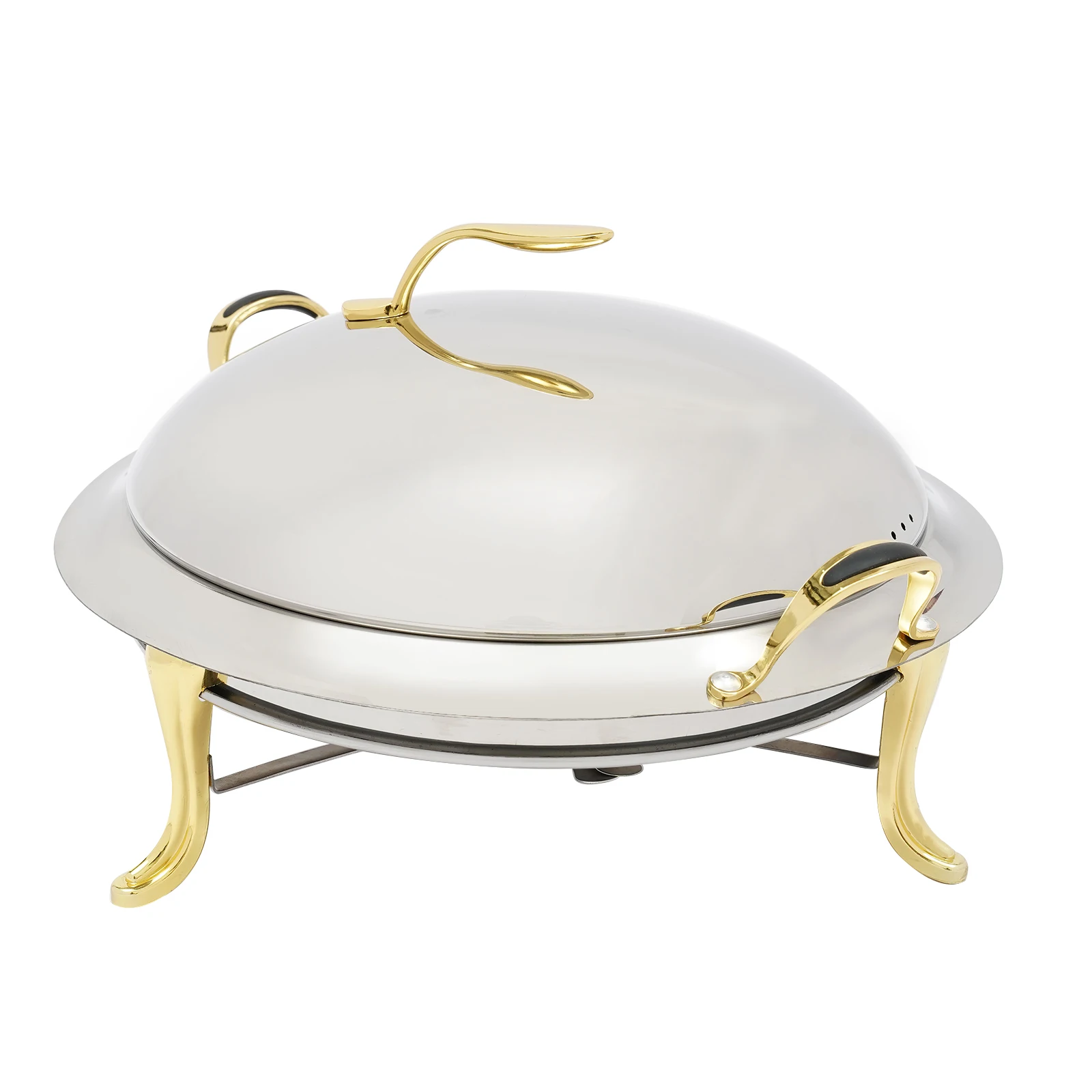 

Натиральная тарелка из нержавеющей стали, 3 л, подогреватель для шведского стола с ручками и держателем для топлива для общественного питания, вечеринки на открытом воздухе