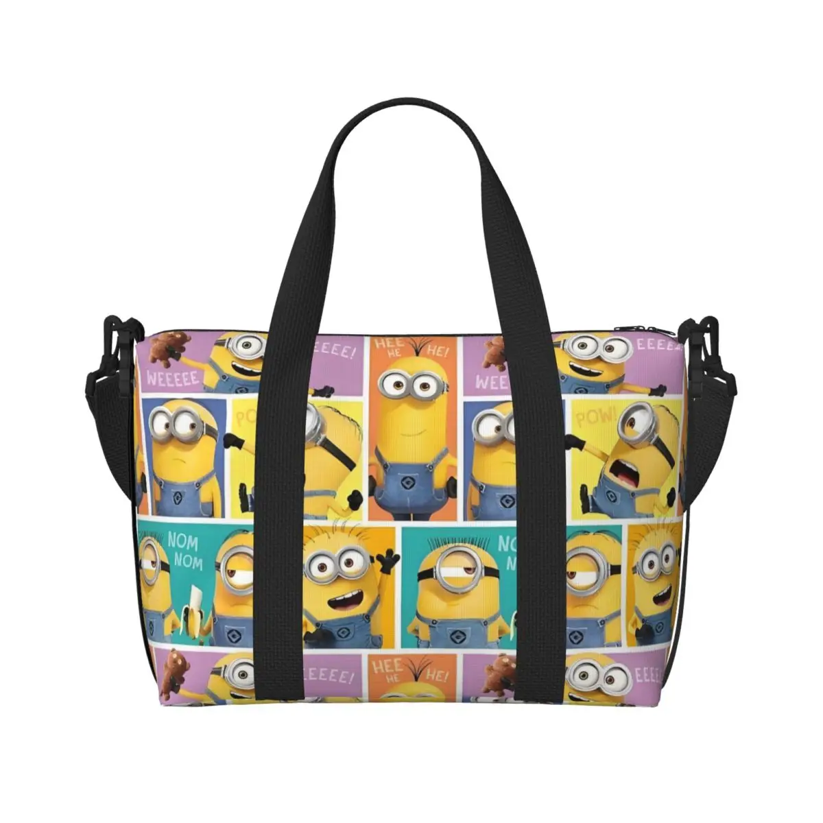 

Custom Minions The Rise Of Gru Cartoon Beach Tote Bag Women Extra Large Gym Carry On Kawaii Anime Film Travel Shopping Bags
